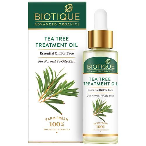 BIOTIQUE Tea Tree Treament Oil - Illuminates & Brightens, For Normal To Oily Skin, 30 ml  