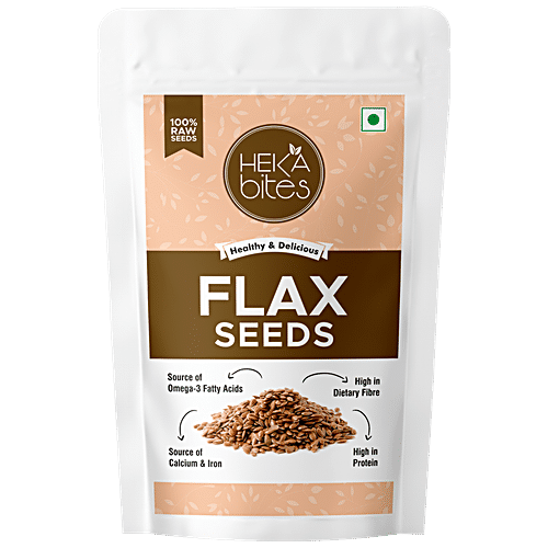 Buy Heka Bites Raw Flax Seeds - Premium, Vegan, Source Of Calcium 