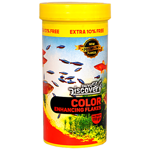 Buy Taiyo Pluss Discovery Colour Enhancing Flakes Fish Food - Premium ...