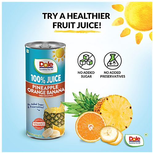 Buy Dole Pineapple Orange Banana 100 Juice From Concentrate No Added Sugar And Preservatives