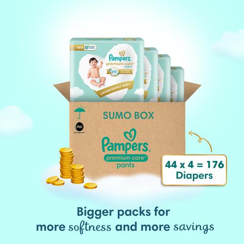 Pampers Premium Protection Nappies, Size 4 (9-14kg) Jumbo+