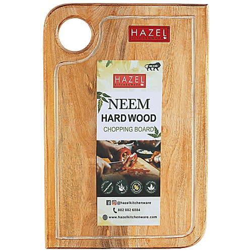 Buy HAZEL Neem Wooden Vegetable Rectangle Shape Chopping Board - 30 cmX 43  cm Online at Best Price of Rs 429 - bigbasket