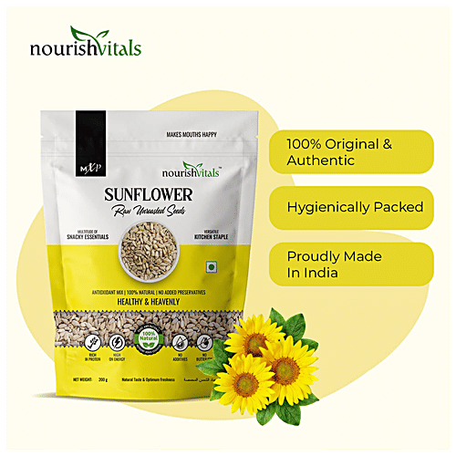 Buy Nourishvitals Sunflower Seeds - Raw Unroasted, Rich In Protein, High on  Energy, No Added Preservatives Online at Best Price of Rs 245 - bigbasket