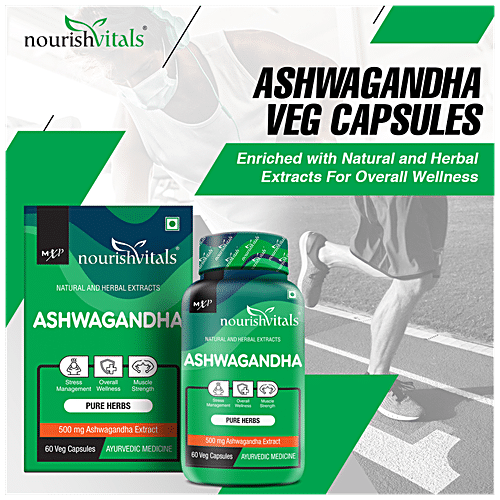 Buy Nourishvitals Ashwagandha500 Mg Capsules Stress Management For Muscle Strength Online At 0143