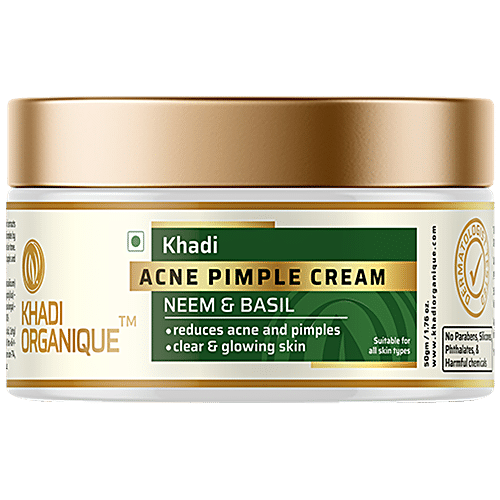 Buy Khadi Organique Acne Pimple Cream Neem Basil Reduces Acne