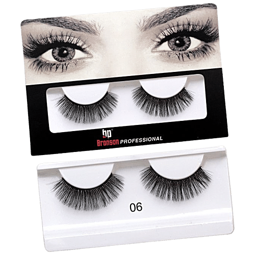 Bronson professional False Eyelashes - 233, 3D Effect, Synthetic & Natural  Fibres, Easy Application, 1 pc