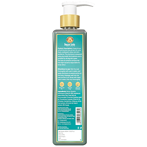 Dogsee Veda - Odour Control Shampoo,  Tea Tree, Fights Microbes, No Tears, For Pets, 400 ml  