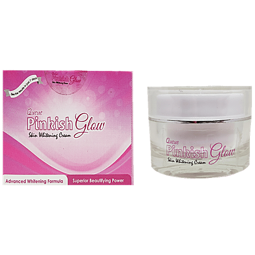 Queue Pinkish Glow Skin Whitening Cream Removes Acne Wrinkles Scars 30 g