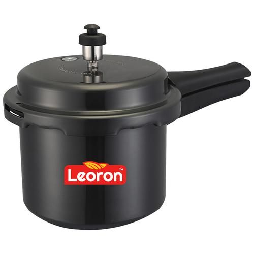 Buy Leoron by Srushti Gold Hard Anodised Induction Base Pressure Cooker ...