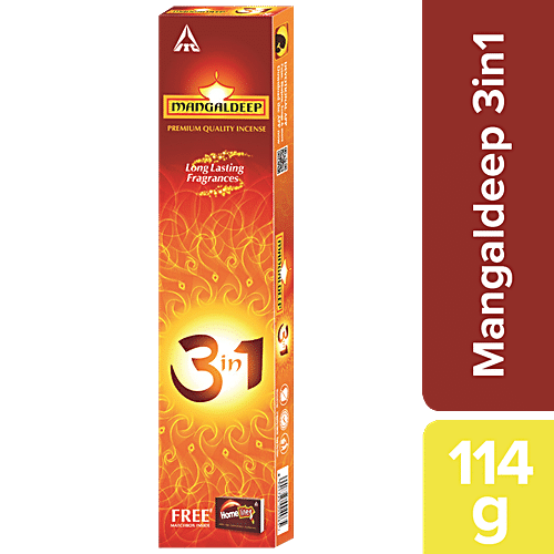 Buy Mangaldeep 3 In 1 Agarbatti - Premium Quality Incense, Long Lasting