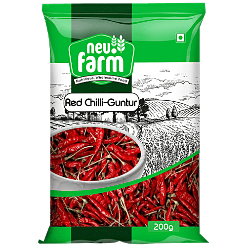 Buy neu.farm Red Chilli / Lal Mirch Guntur With Stem Improves