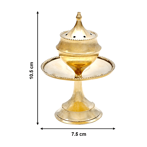 Buy Shubhkart Nitya Brass Pankhudi Agarbatti Stand/Incense Holder ...