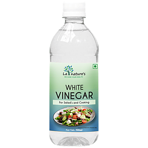 La Natures White Vinegar For Salads Cooking Remove Stains 500 ml