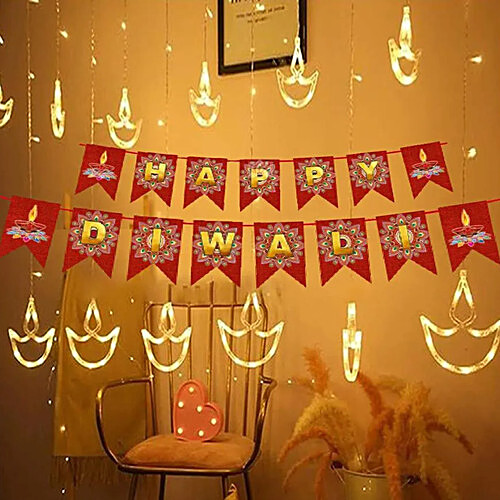 Buy Desidiya LED Diya Shaped String Lights - Energy Efficient, Home ...