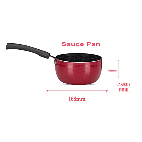 Buy Navrang Aluminium Non-Stick Saucepan - 16 cm, 2.2 mm, Bakelite Handle  Online at Best Price of Rs 299 - bigbasket