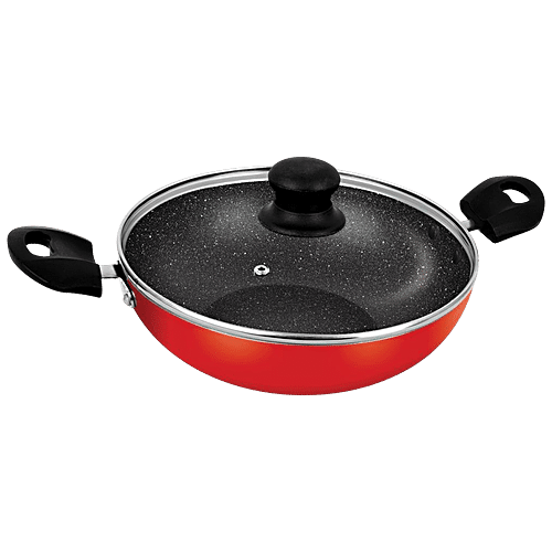 Buy Wellberg Marble Non-Stick Cookware Set - Kadhai & Fry Pan With 1 ...