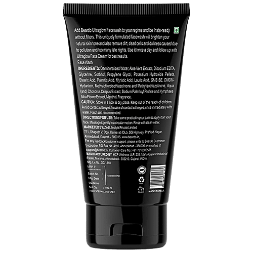 Buy Beardo Ultra Glow Facewash All-In-1 - Brightens Skin, Removes Dirt ...