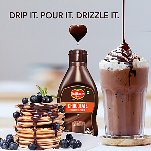 Del Monte  Chocolate Flavoured Syrup - 40% More Chocolaty, Rich Taste, Thick Texture, 600 g  