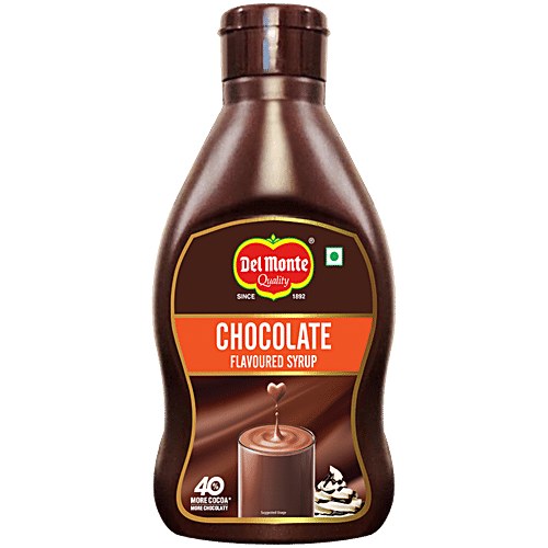 Del Monte  Chocolate Flavoured Syrup - 40% More Chocolaty, Rich Taste, Thick Texture, 600 g  