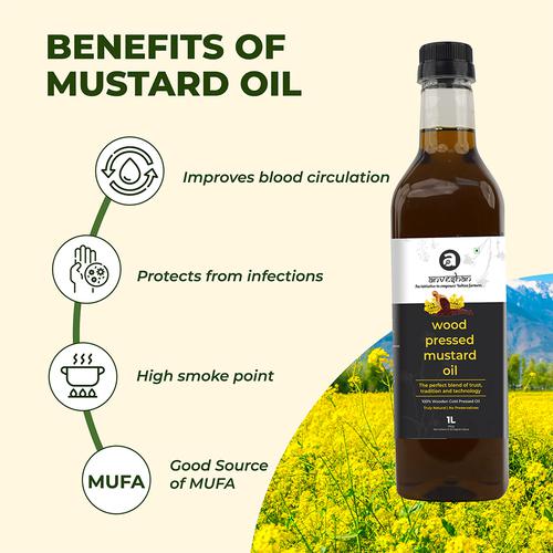 Buy Anveshan Wood Cold Pressed Kachi Ghani Mustard Cooking Oil Online ...