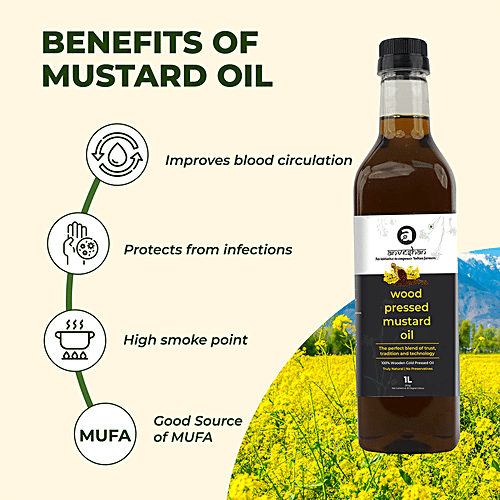 Buy Anveshan Wood Cold Pressed Kachi Ghani Mustard Cooking Oil Online ...