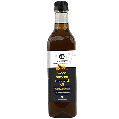 Buy Anveshan Wood Cold Pressed Kachi Ghani Black Mustard Cooking Oil ...