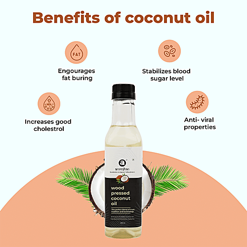 Buy Anveshan Wood Cold Pressed Coconut Oil - For Hair, Skin, Cooking ...