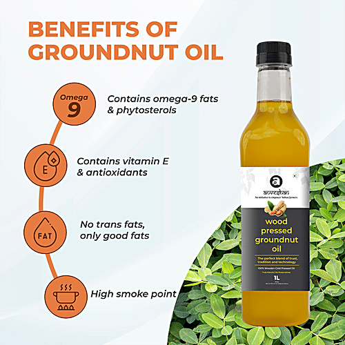 Buy Anveshan Wood Cold Pressed Groundnut/Peanut Cooking Oil Online At ...