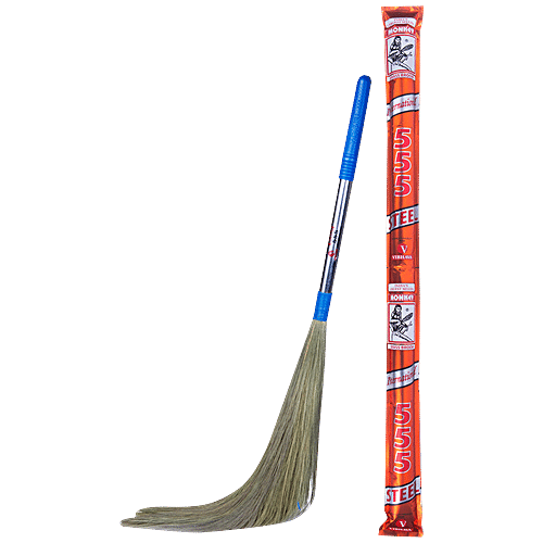 Buy Monkey 555 International Grass Broom Sleek Steel Handle