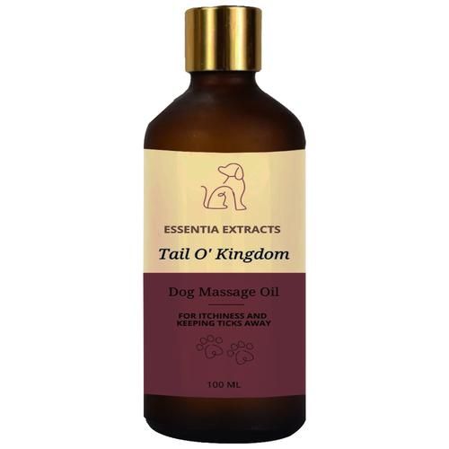 ESSENTIA EXTRACTS Tail O' Kingdom Dog Massage Oil - For Keeping Itchiness & Ticks Away, 100 ml  