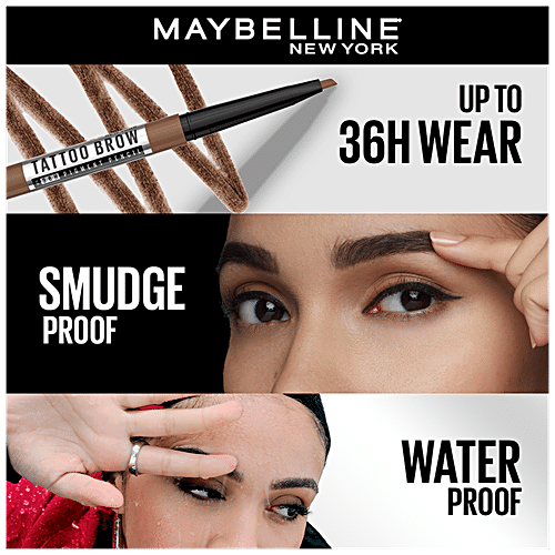 Buy Maybelline New York Tattoo Brow 36 Hr Pigment Eyebrow Pencil - With ...