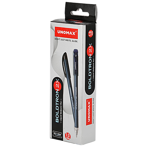 Buy Unomax Boldtron 2X Liquid Ball Pen - Jet Ink, For Smooth Writing, 1 ...