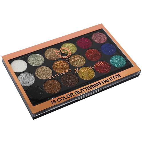 Buy Mattlook Glitterz N Highlight 18 Color Glittering Eyeshadow Palette -  Highly Pigmented Online at Best Price of Rs 599 - bigbasket