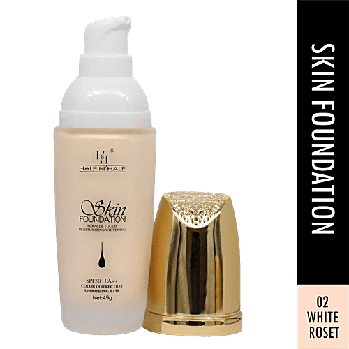 Half N Half Skin Foundation Miracle Touch Moisturizing Whitening SPF 50 PA 45 g