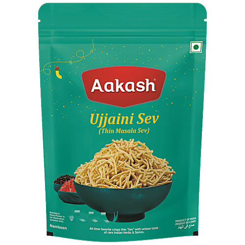 Buy Aakash Ujjaini/Thin Masala Sev - Crunchy, Crispy, Perfect Snack ...