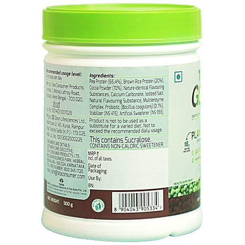 Buy Tata GoFit Plant Protein Powder - Rich Chocolate Flavour, For Women ...