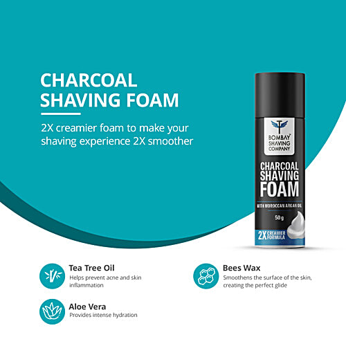 Buy Bombay Shaving Company Bombay Shaving Co Charcoal Shaving Foam 50 Gm With Activated Charcoal 0999