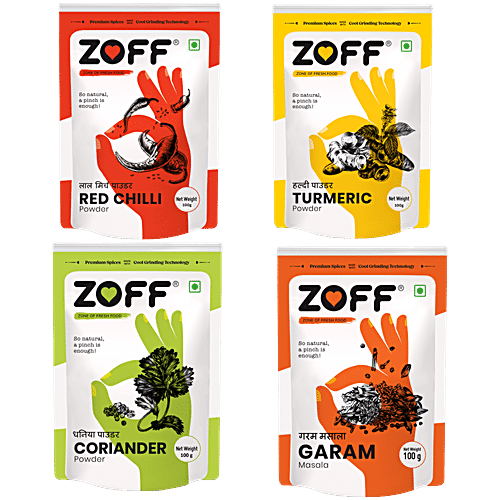 Buy Zoff Starter Basic Spices Kit Garam Masala, Chilli, Turmeric