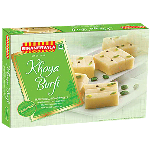 Buy Bikanervala Khoya Burfi - Traditional Indian Sweets, Freshly Packed ...