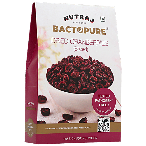 Buy NUTRAJ BACTOPURE Dried Cranberries Sliced - Tested Pathogen Free ...