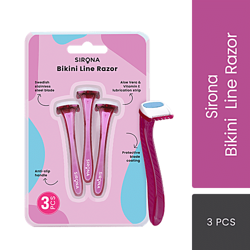 Buy SIRONA Bikini Line Trimming Razor for Women Pack of 3 Razor