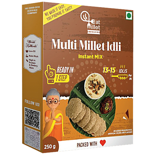 Buy EAT MILLET Multi Millet Idli Instant Mix - Low In GI, Nutri Rich ...