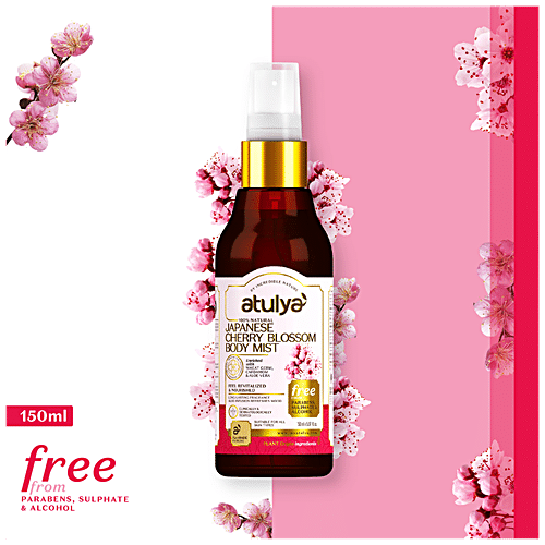 Buy ATULYA Japanese Cherry Blossom Body Mist - With Wheat Germ, Aloe ...