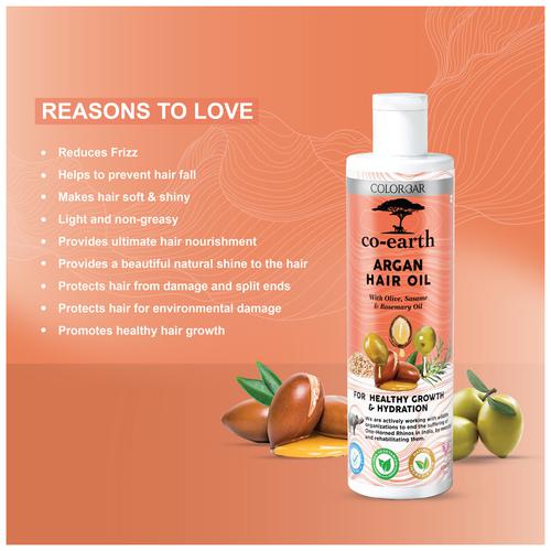 Buy ColorBar Co-Earth Argan Hair Oil - For Healthy Growth & Hydration ...