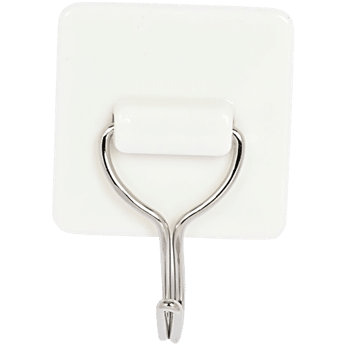 Adhesive Hooks, Sticky Hook Made of 304 Stainless Steel, Super Sticky  Nail-Free Wall Hooks for Hanging Coats and Towels, 5 Packs, LIISKY(Silver)  White