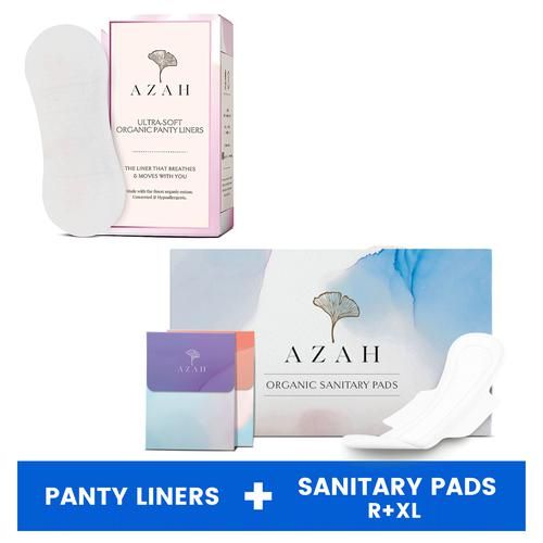 Buy Azah Rash Free Organic Sanitary Pads : Box Of 40 Pads (Without Disposal  Bags) Online