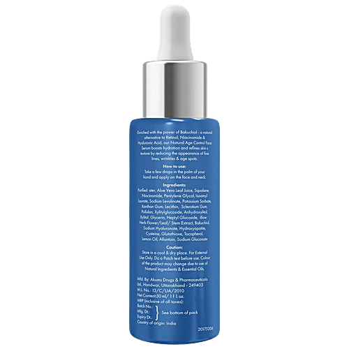 The Moms Co Natural Age Control Face Serum - Power Of Bakuchiol, Repairs & Smoothens Skin, 30 ml  