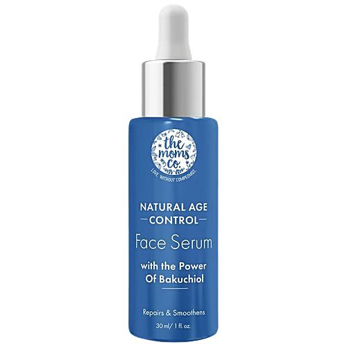 The Moms Co Natural Age Control Face Serum - Power Of Bakuchiol, Repairs & Smoothens Skin, 30 ml  