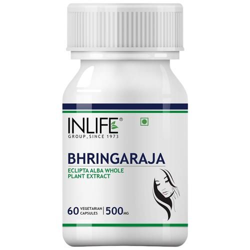 Buy INLIFE Bhringraj Extract 500 Mg Capsules - For Hair, Skin, Nails ...