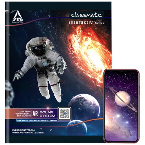 Classmate King Size Notebook - Ruled, Double Lines, 240 mm x 180 mm, Long,  172 Pages, 1 pc